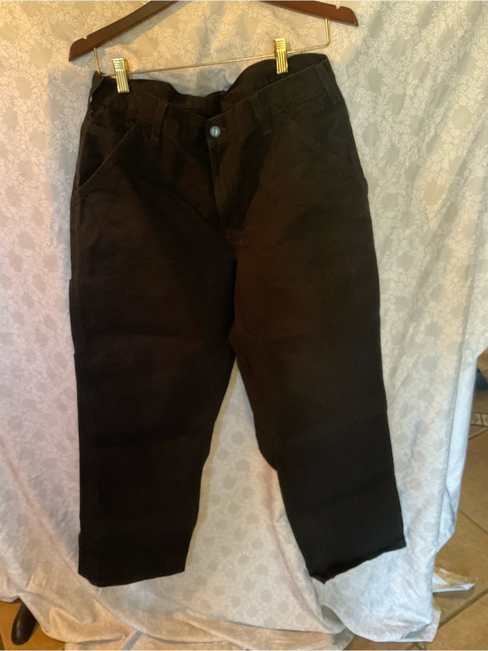 Carhartt Men's Black Corduroy Work Pants